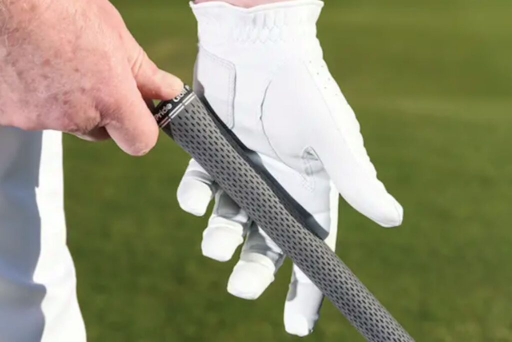 the neutral left hand golf grip